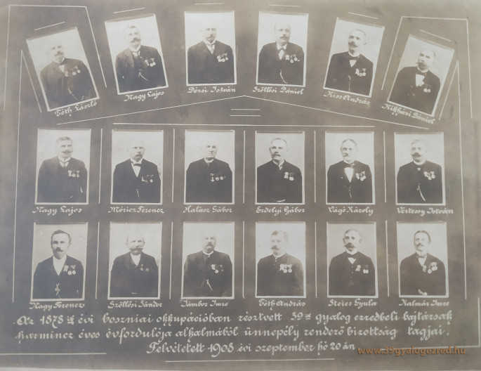 Az 1878-as hadjárat 39-es veteránjainak tablója
